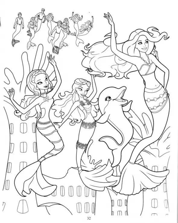 Barbie in a Mermaid Tale Colouring Sheets 3