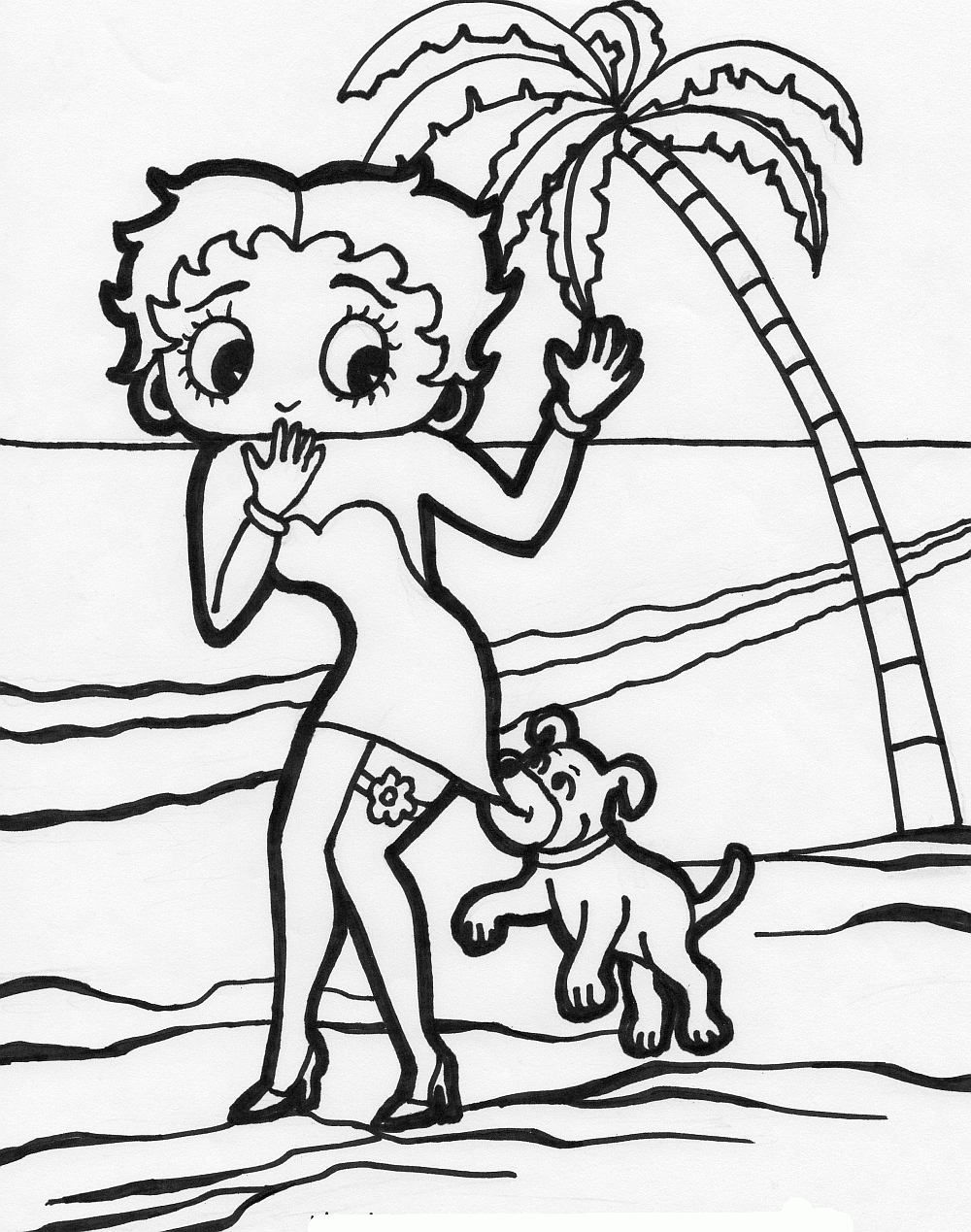 Betty Boop Colouring Sheets 1
