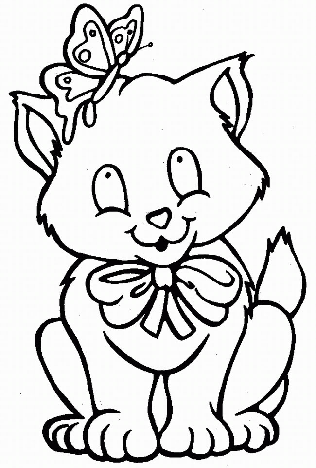 Cat Colouring Sheets 1