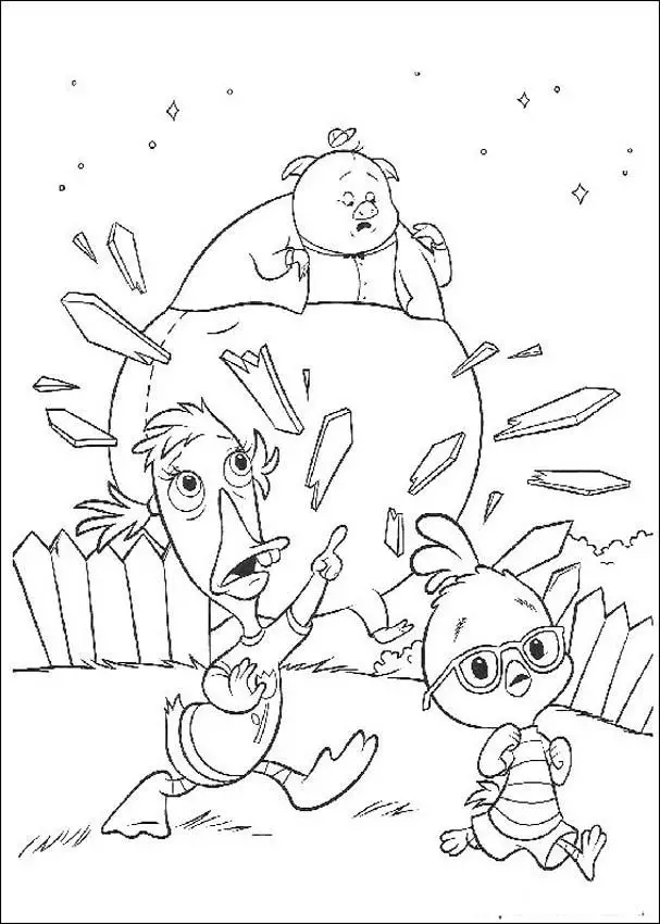 Chicken Little Colouring Sheets 1