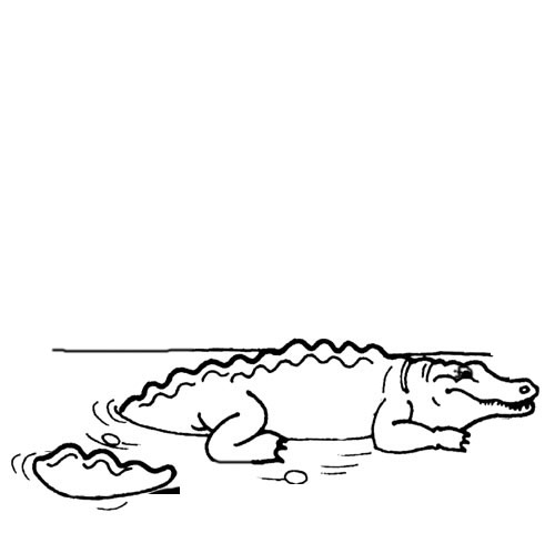 Crocodile Colouring Sheets 1