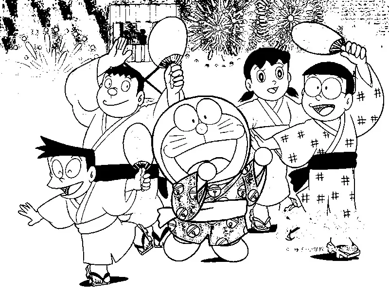 Doraemon Colouring Sheets 3