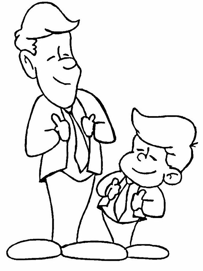 Fathers Day Colouring Sheets 1