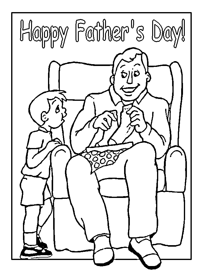 Fathers Day Colouring Sheets 2