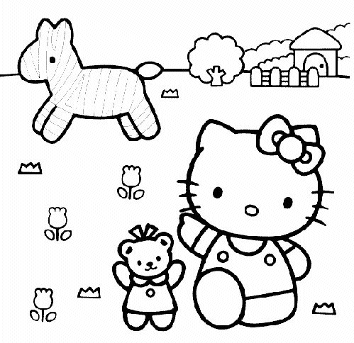 Hello Kitty Colouring Sheets 2