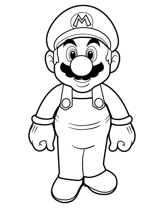 Mario Colouring Sheets 1