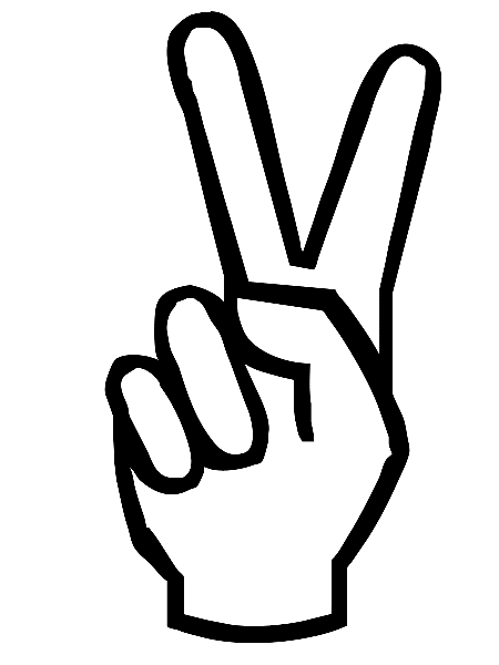 Peace Sign Colouring Sheets 1