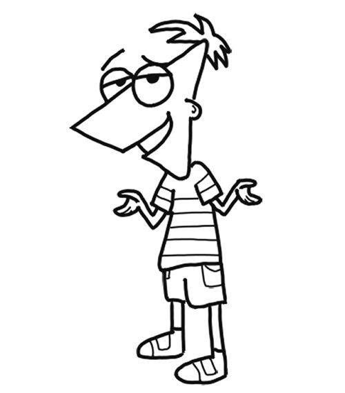 Phineas and Ferb Colouring Sheets 2