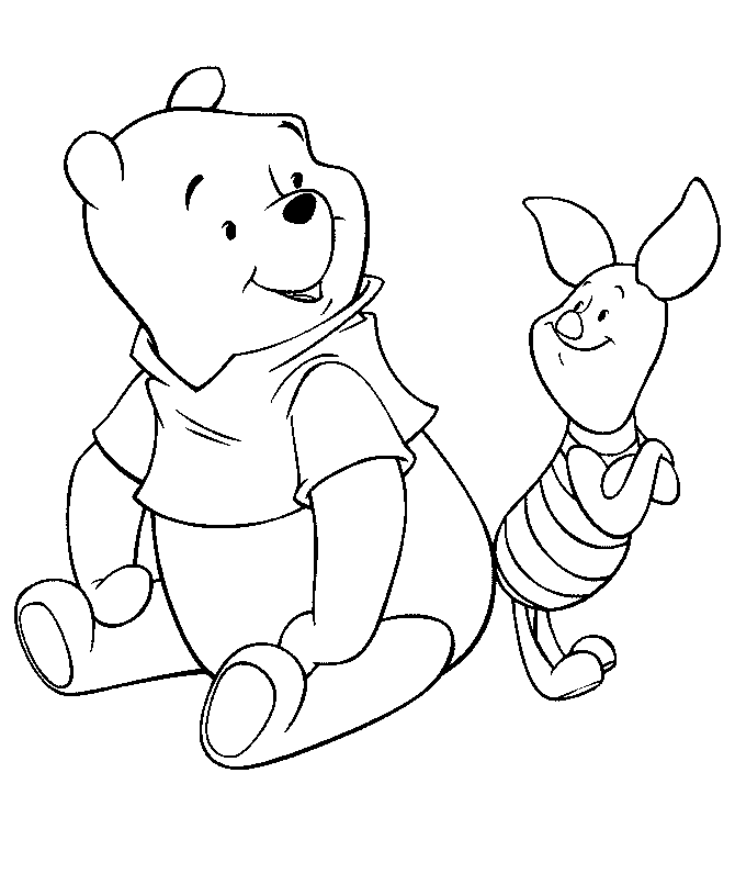 Pooh Bear Colouring Sheets 3