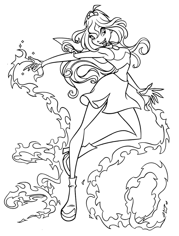 Winx Club Colouring Sheets 2